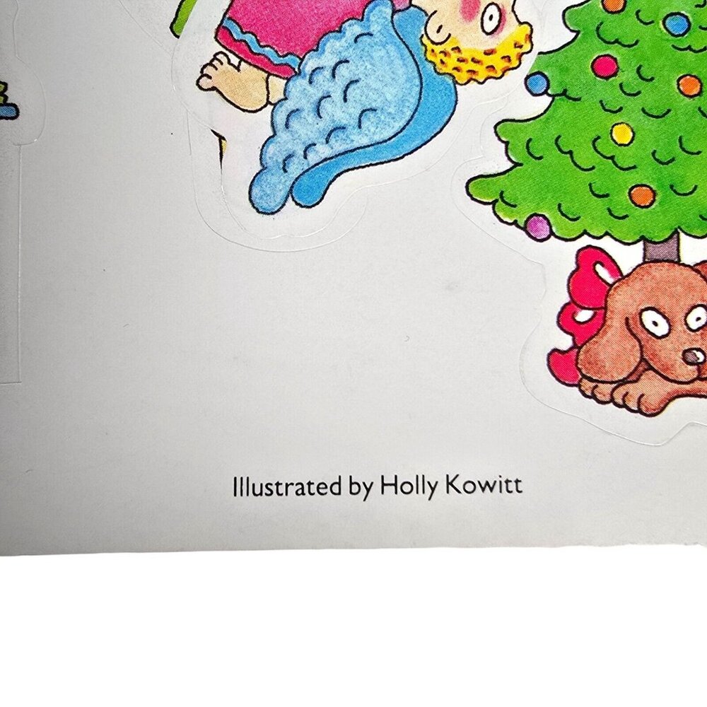1988 Scholastic Merry Christmas Sticker Sheet Holly Kowitt Holiday Stickers VTG - Picture 5 of 11